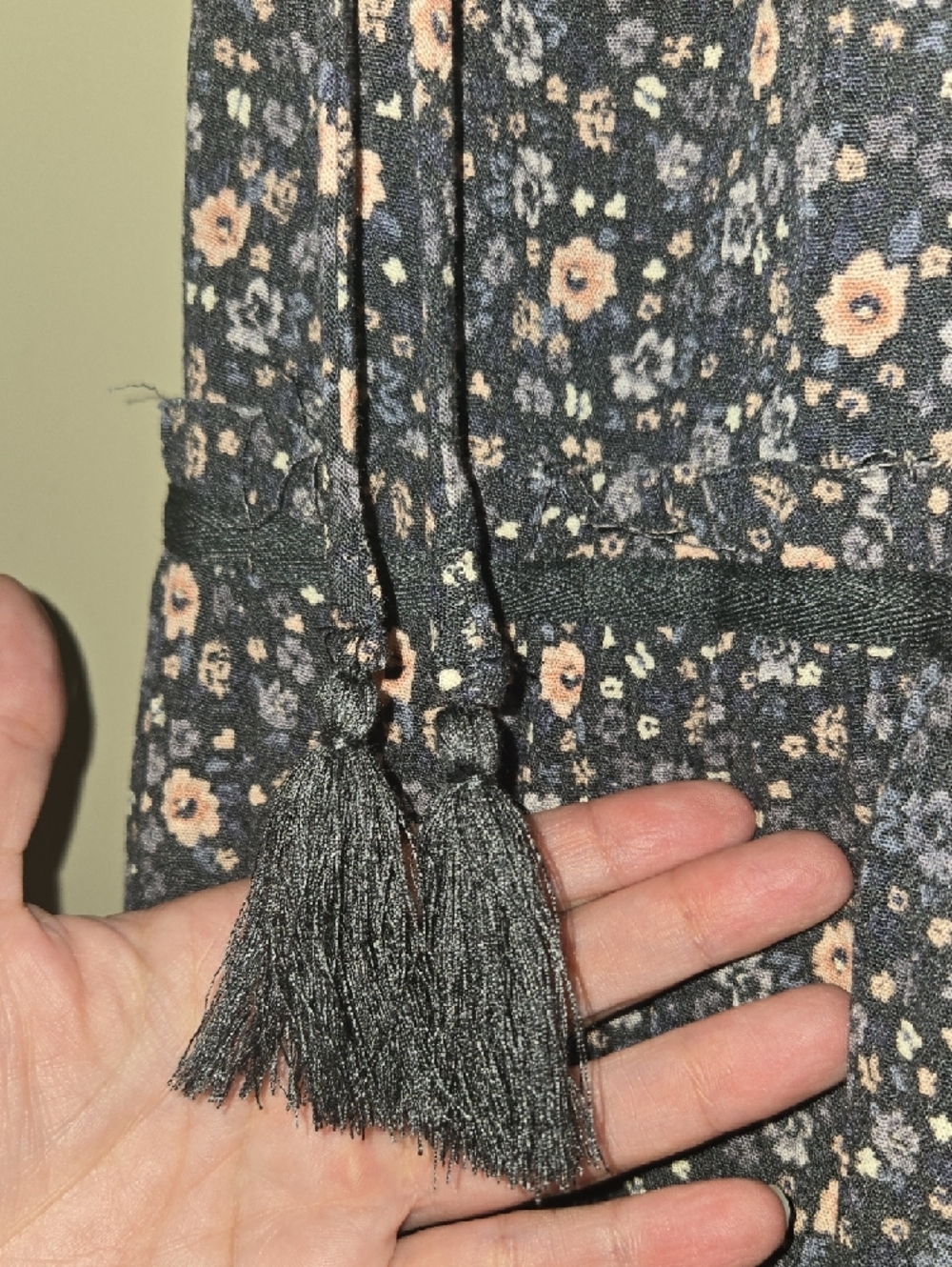 torrid Festi Charcoal Floral Halter Tiered Mini Dress - Picture 5 of 5